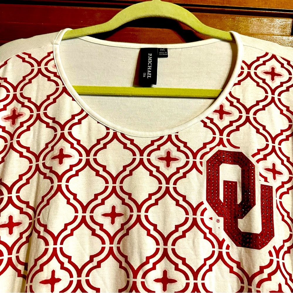 Tee shirt long cute with leggings. OU. Size1XL